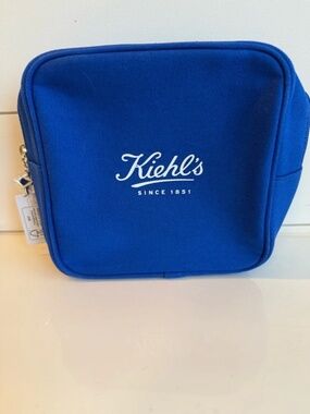 KIEHL'S DEEP RICH BLUE COSMETIC BAG